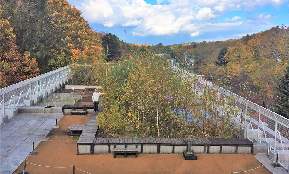 札幌市駒岡小学校の屋上 2010年竣工当時