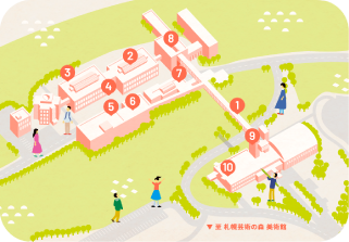 芸術の森キャンパスのイラスト